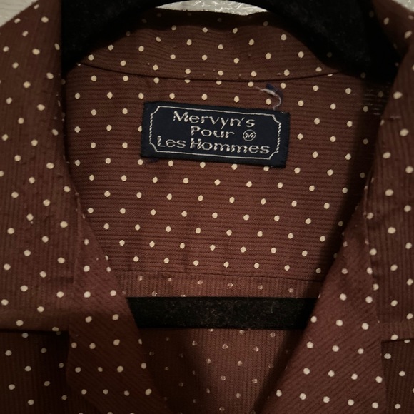 Vintage 70’s Mervyn’s Polka Dot Single Stitch Top M Costal Grandpa Old Money - Picture 4 of 16